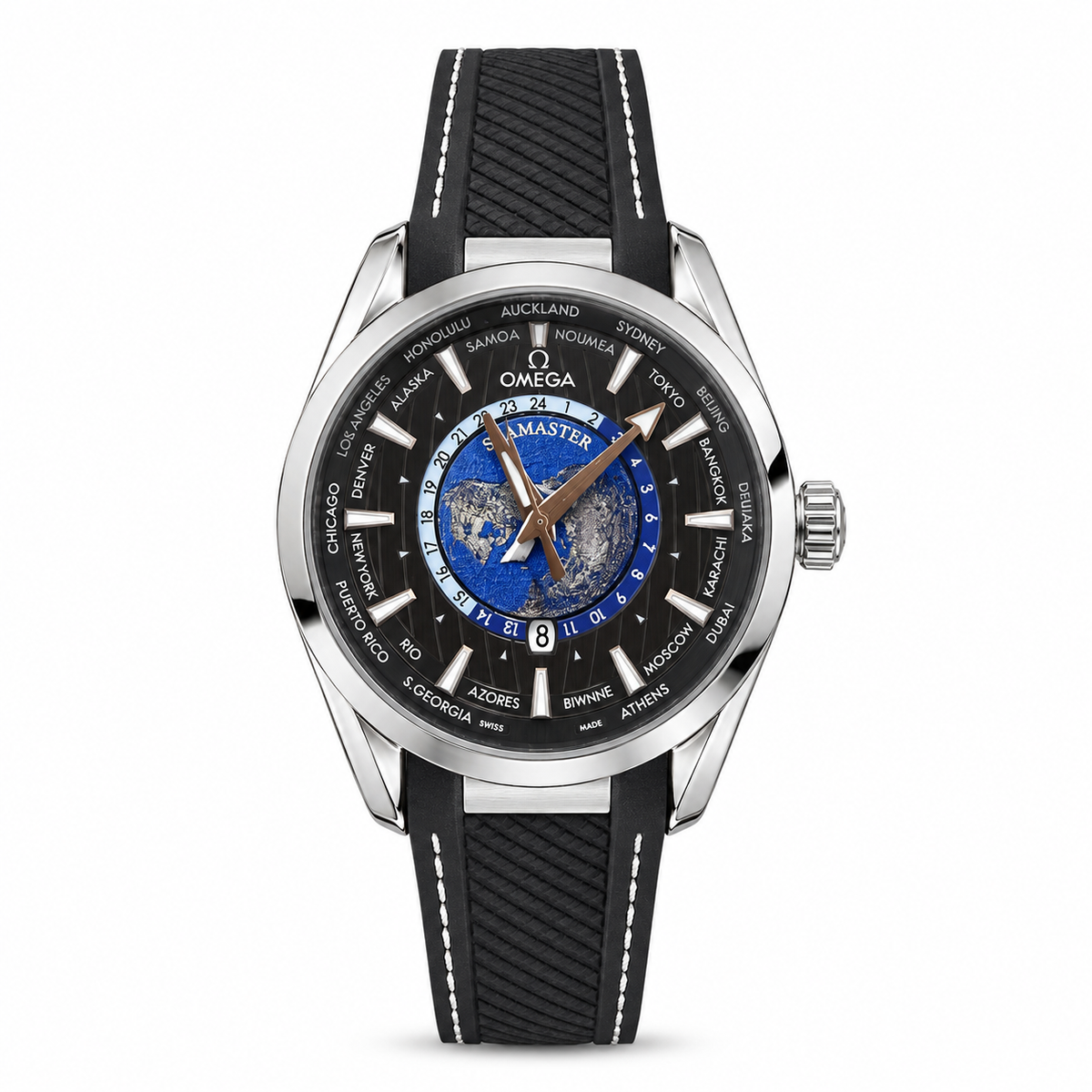 Omega Seamaster Aqua Terra Worldtimer – Black – Blue -OM 02
