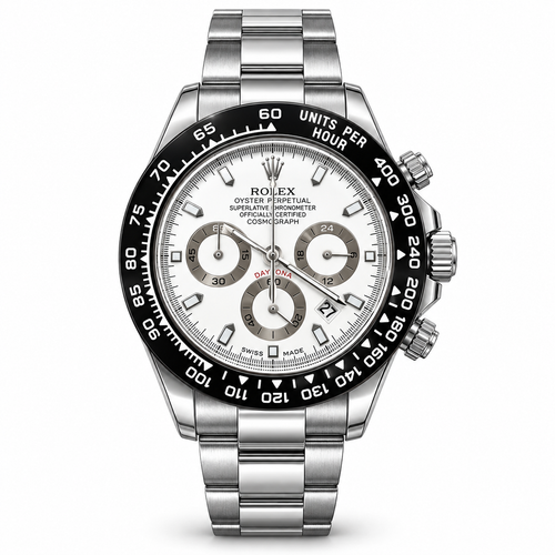 Rolex Cosmograph Daytona – White Dial Black Bezel- RL 40