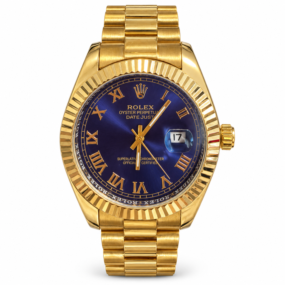 Rolex Datejust – Yellow Gold & Blue
- RL 43