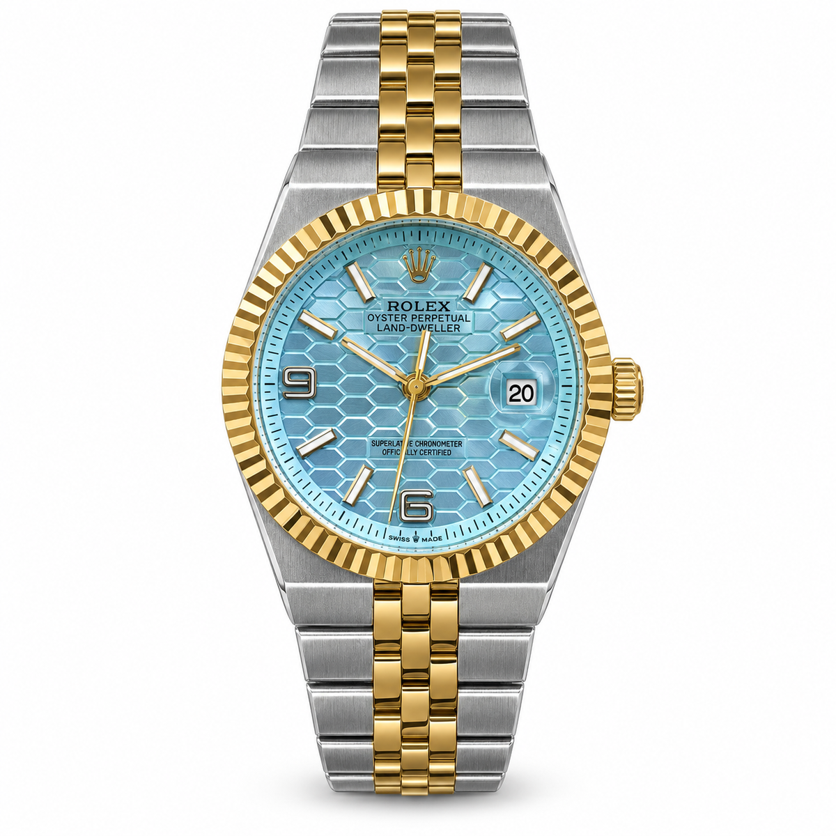Rolex Land-Dweller – Two-Tone Tiffany Blue Dial- RL 23