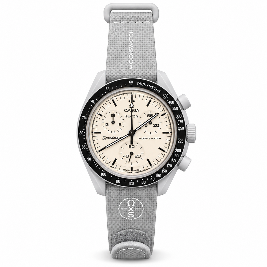 OMEGA x Swatch Speedmaster MoonSwatch – Mission to the Moon – Grey & Cream - OM 20