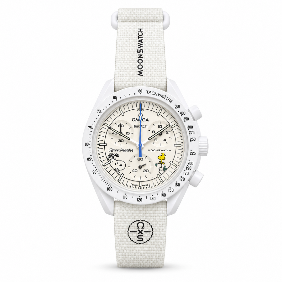 OMEGA x Swatch Speedmaster MoonSwatch – Snoopy Edition – White- OM 24