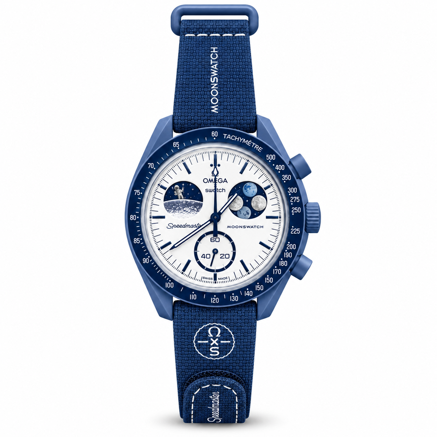 OMEGA x Swatch Speedmaster MoonSwatch – Moonphase Edition – Blue & White - OM 22
