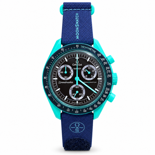 OMEGA x Swatch Speedmaster MoonSwatch – Mission on Earth – Turquoise & Black -OM 09