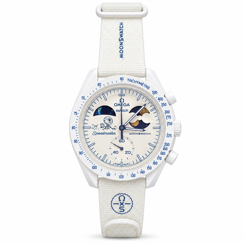 OMEGA x Swatch Speedmaster MoonSwatch – Mission to Earthphase Moonshine Gold – White -OM 10