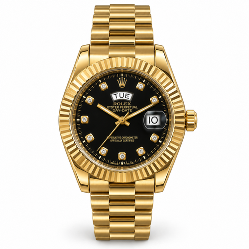 Rolex Day-Date – Full Gold Black Diamond Dial- RL 20
