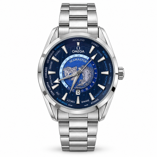 Omega Seamaster Aqua Terra Worldtimer – Blue Steel -OM 03
