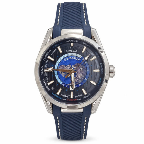 Omega Seamaster Aqua Terra Worldtimer – Blue -OM 01