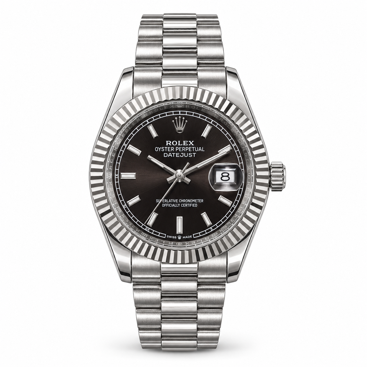 Rolex Datejust – Black Dial Fluted Bezel- RL 41