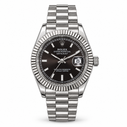 Rolex Datejust – Black Dial Fluted Bezel- RL 41